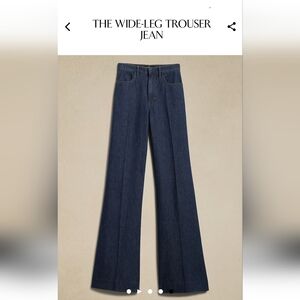 Banana Republic wide leg trouser jean and AF light rinse wide leg jean set